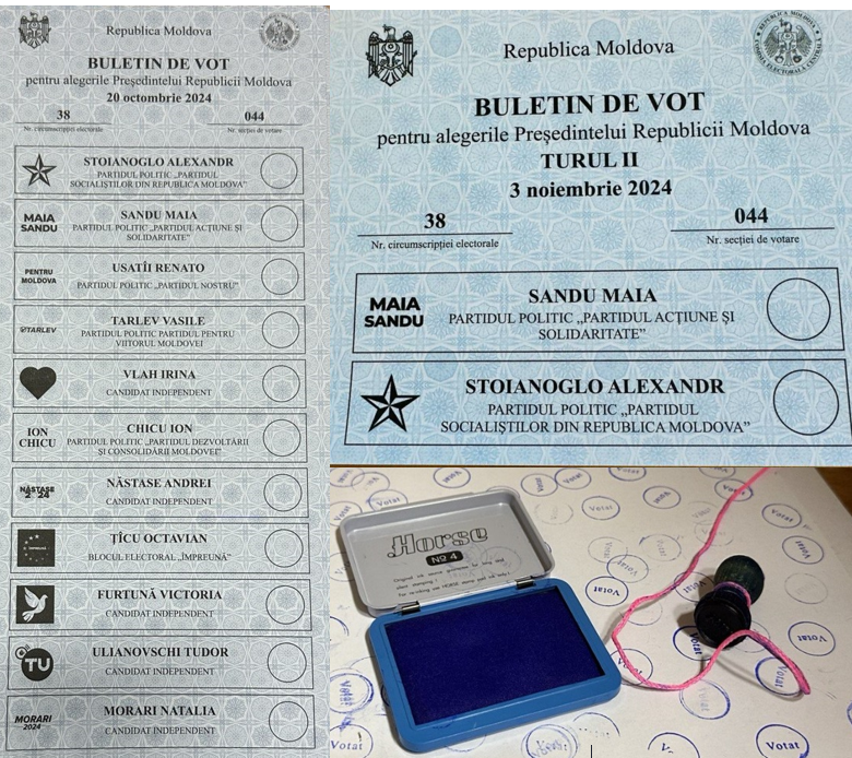 Elections Moldavie 2024 bulletins de vote