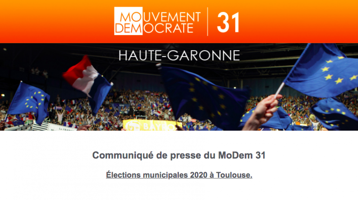 Communiqué de Presse du MoDem 31